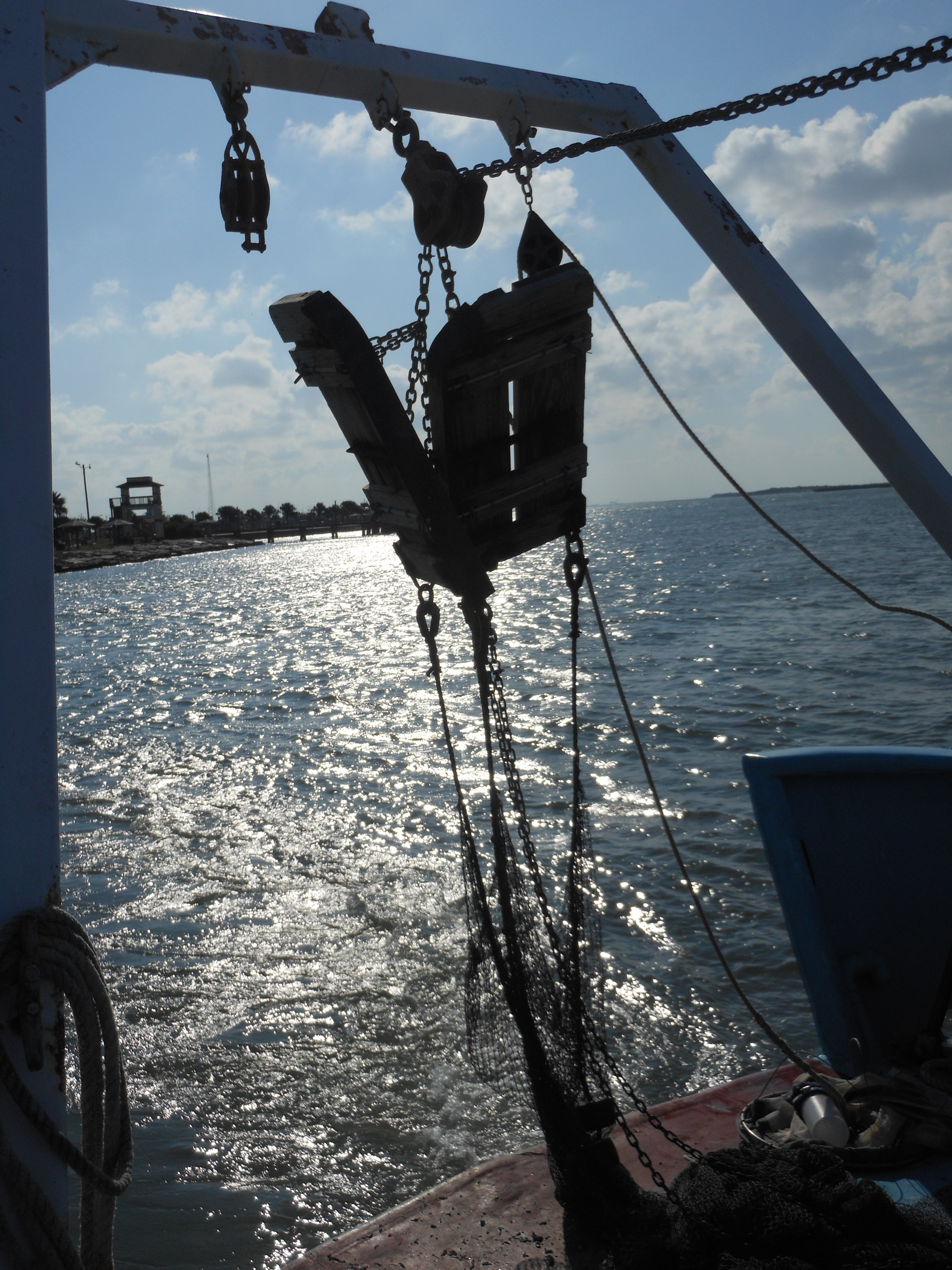 Large Fishing Equipment on a boat with sea view