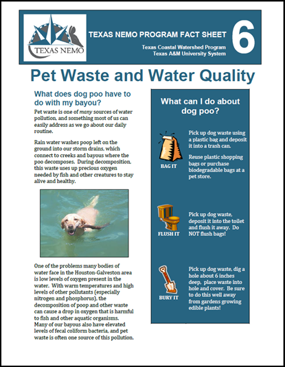 pet waste fact sheet