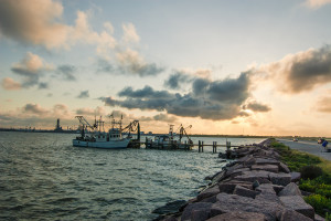 Texas City Dike at Sunset